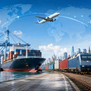 Shipping from China to Germany freight route with container shipping, rail freight, air freight and logistics connection between China and Germany