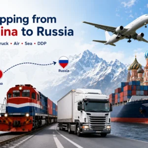 Shipping from China to Russia with rail freight, FTL and LTL truck freight, air freight, sea freight, DDP service and door-to-door delivery to Moscow and St. Petersburg