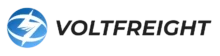 VoltFreight logo with blue lightning icon and black text