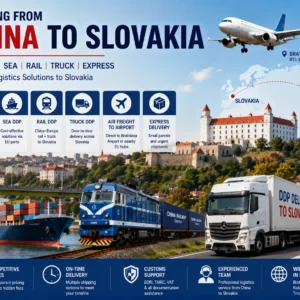 Shipping from China to Slovakia with Air DDP, Sea DDP, Rail DDP, Truck DDP, air freight to Bratislava Airport and door-to-door delivery