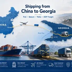 Shipping from China to Georgia with sea freight to Poti and Batumi, Tbilisi delivery, Middle Corridor rail freight, air freight and DDP logistics service