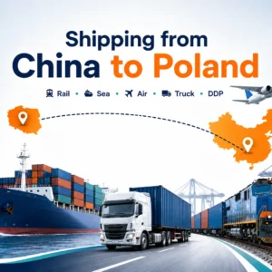 Shipping from China to Poland with rail freight, sea freight, air freight, truck delivery and DDP route from China to Poland