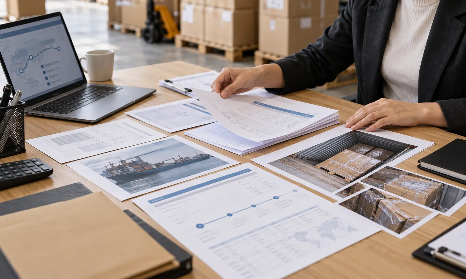 Evidence for a Freight Forwarder Dispute Shipping documents and cargo photos prepared for a dispute with a freight forwarder